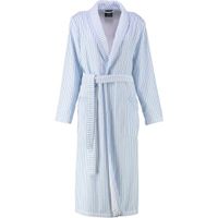 Cawö Cawö Dames Badjas met Sjaalkraag 3423 mittelblau 50
