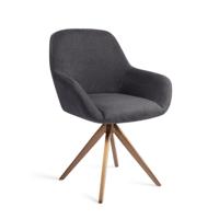 Jesper Home Eetkamerstoel 'Kushi' Turn Rose, kleur Black-Out