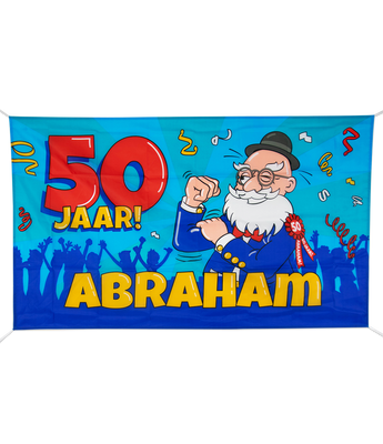 Gevelvlag Abraham Cartoon (90x150cm)