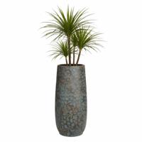 Mica Decorations Bloempot hoog Clemente - 55 x 21 cm - groen/koper - keramiek - vaas