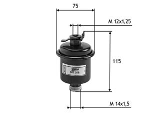 Brandstoffilter VALEO, u.a. für Toyota, Honda, Rover
