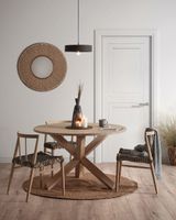 Kave Home Kave Home Eettafel Lotus, Tafel lotus hout Ø 120 cm (mtk0123) - thumbnail