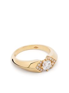 Loyal.e Paris bague en or jaune 18ct recyclé pavée de diamants