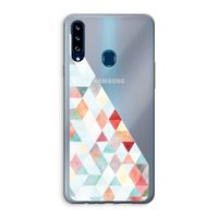 Gekleurde driehoekjes pastel: Samsung Galaxy A20s Transparant Hoesje