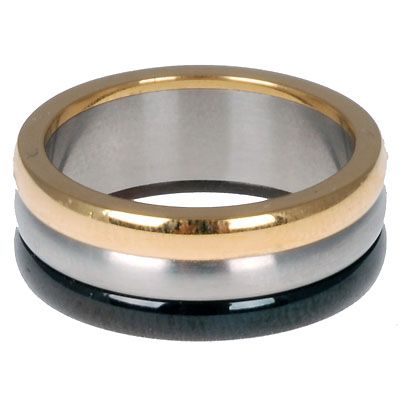 RVS heren ring Triple