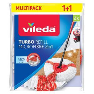 Vileda Turbo Easy Wring & Clean mop reservekop set van 2 stuks