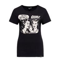 Queen Kerosin I Am So Retro T-Shirt Black-XXL