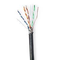 Nedis Netwerk Kabel Rol | CAT6 | Solid | S/FTP | Koper | 305.0 m | Buitenshuis | Rond | PE | Zwart | Gift Box - CCBG8598BK305S - thumbnail