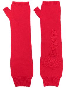 Barrie cashmere fingerless mittens - Rose