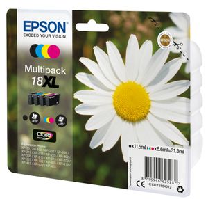 Epson Inktcartridge T1816 18XL Origineel Combipack Zwart, Cyaan, Magenta, Geel C13T18164012