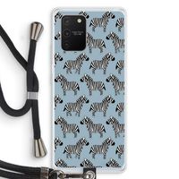 Zebra: Samsung Galaxy S10 Lite Transparant Hoesje met koord