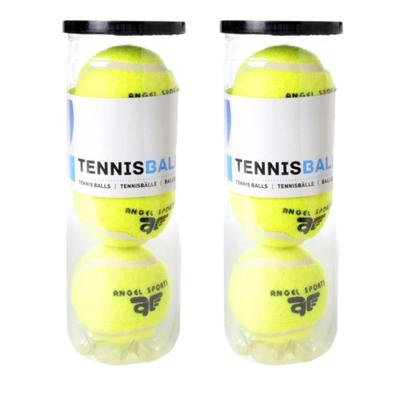 Engelhart Tennisballen - 6x stuks - in koker - Buitenspeelgoed - Tennissen - geel - sport