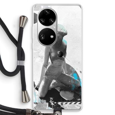 I will not feel a thing: Huawei P50 Pro Transparant Hoesje met koord