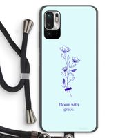 Bloom with grace: Xiaomi Redmi Note 10 5G Transparant Hoesje met koord Bloom with grace: Xiaomi Redmi Note 10 5G Transparant Hoesje met koord