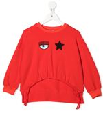 Chiara Ferragni Kids sweat à logo brodé - Rouge