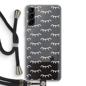 Wimpers: Samsung Galaxy S21 Plus Transparant Hoesje met koord