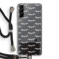Wimpers: Samsung Galaxy S21 Plus Transparant Hoesje met koord