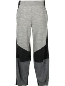 Stella McCartney pantalon en maille colour block - Gris