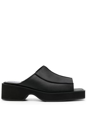 Eckhaus Latta sandales Frame 55 mm en cuir - Noir