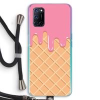 Ice cream: Oppo A92 Transparant Hoesje met koord Ice cream: Oppo A92 Transparant Hoesje met koord