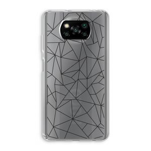 Geometrische lijnen zwart: Xiaomi Poco X3 NFC Transparant Hoesje
