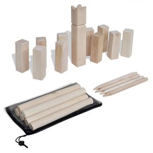 VidaXL Houten kubb spel set
