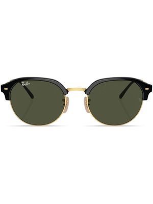 Ray-Ban lunettes de soleil rondes à logo imprimé - Noir