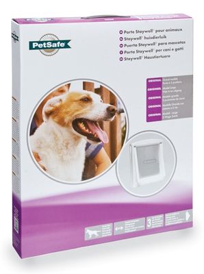 Petsafe hondenluik large wit / transparant
