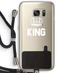 King zwart: Samsung Galaxy S7 Transparant Hoesje met koord