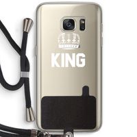 King zwart: Samsung Galaxy S7 Transparant Hoesje met koord