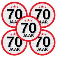 70 jaar leeftijd sticker - 10x - rond - Dia 15 cm - 70 jaar verjaardag - jubileum - leeftijd versier