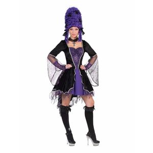 Dracula verkleedkleding jurk paars