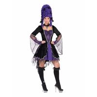 Dracula verkleedkleding jurk paars