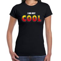 I am just cool fun t-shirt zwart voor dames