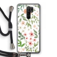 Botanical sweet flower heaven: Xiaomi Redmi 9 Transparant Hoesje met koord