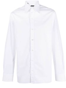 TOM FORD chemise en coton à boutonnière - Blanc