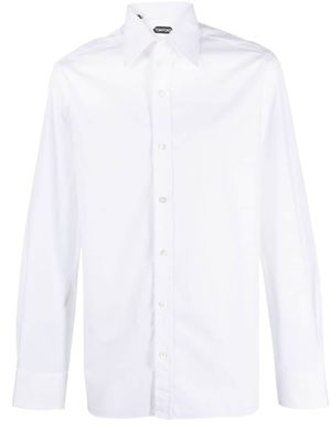 TOM FORD chemise en coton à boutonnière - Blanc
