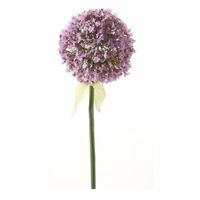Kunstbloem Sierui / Allium - lila paars - steel van 70 cm - Kunstbloemen