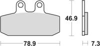 TRW Brake pad mcb 557 srm sintered metal