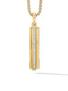 David Yurman collier en or jaune 18ct Deco Ingot à pendentif serti de diamants