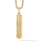 David Yurman collier en or jaune 18ct Deco Ingot à pendentif serti de diamants