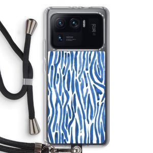 Blauwe nerven: Xiaomi Mi 11 Ultra Transparant Hoesje met koord