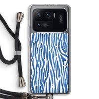 Blauwe nerven: Xiaomi Mi 11 Ultra Transparant Hoesje met koord Blauwe nerven: Xiaomi Mi 11 Ultra Transparant Hoesje met koord