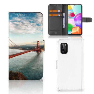 Samsung Galaxy A41 | Flip Cover | Golden Gate Bridge