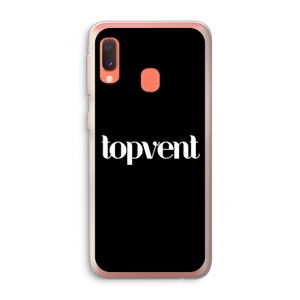 Topvent Zwart: Samsung Galaxy A20e Transparant Hoesje