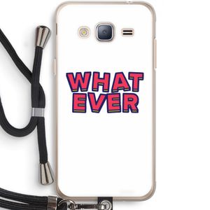 Whatever: Samsung Galaxy J3 (2016) Transparant Hoesje met koord