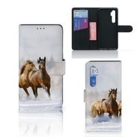 Xiaomi Mi Note 10 Lite Telefoonhoesje met Pasjes Paarden - thumbnail