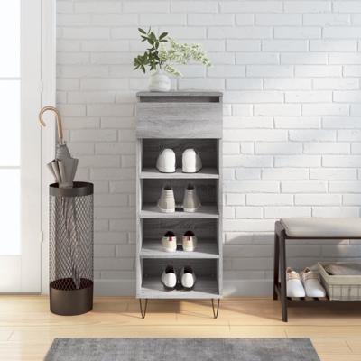 VidaXL Schoenenkast 40x36x105 cm bewerkt hout grijs sonoma