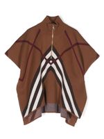 Burberry Kids cape à rayures - Marron - thumbnail