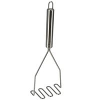 Aardappelstamper/pureestamper - rvs metaal - keuken gerei - 26 cm